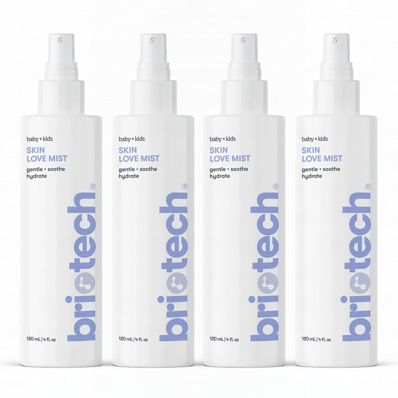 BRIOTECH Baby Skin Love Spray | Gentle Hypochlorous Acid Mist for Soothing, Calming & Cleansing Delicate Skin | Pediatrician-Approved, Added Fragrance-Free | 4 oz (4 Pack) - Image 1